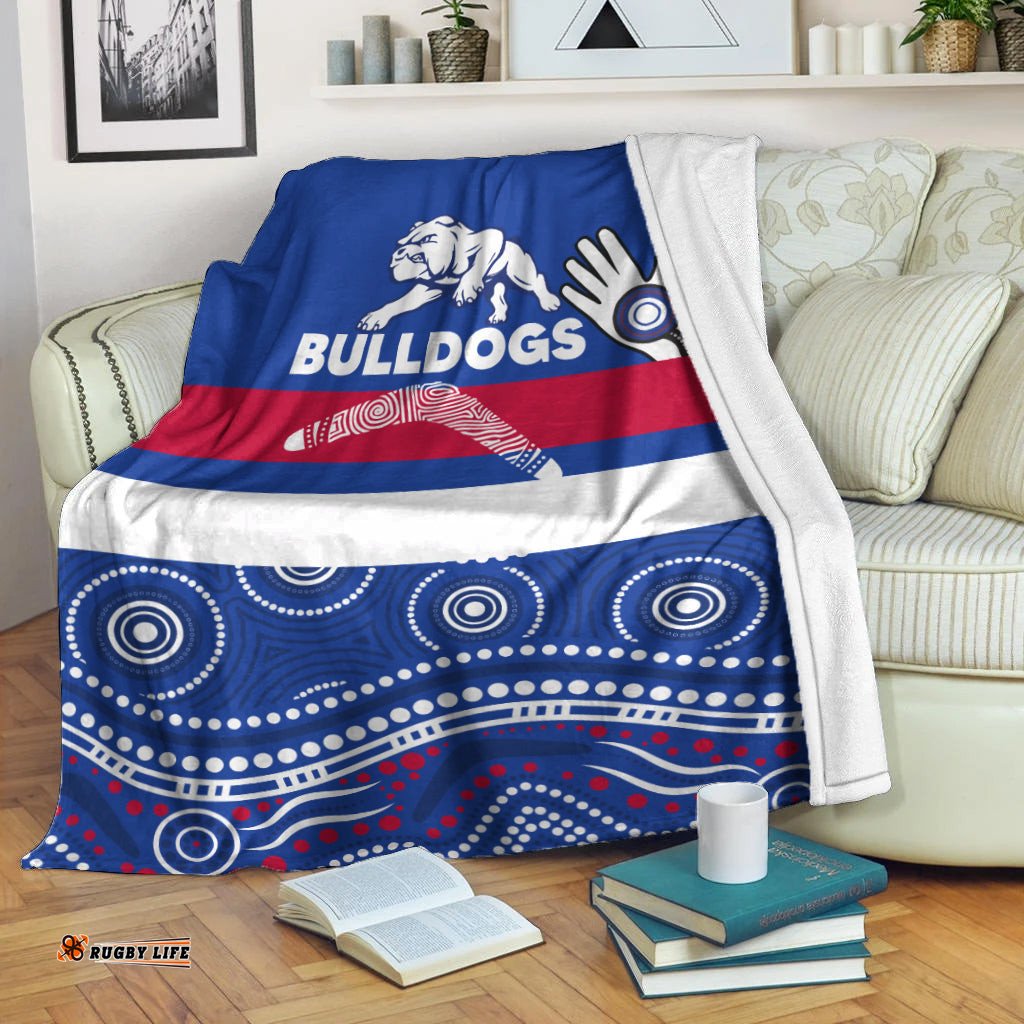 Western Bulldogs Blanket Aboriginal Dot Painting