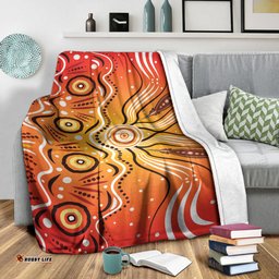Australia Aboriginal Inspired Blanket - Aboriginal Style Of Dot Artwork