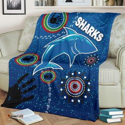 naidoc sharks premium blanket cronulla aboriginal style