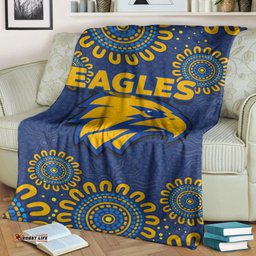 West Coast Eagles Aboriginal Dot Painting Blanket