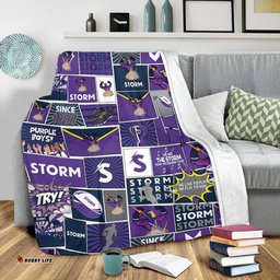 Melbourne Storm Premium Blanket - Team Of Us Die Hard Fan Supporters Comic Style