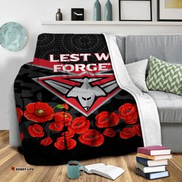 essendon bombers anzac day blanket indigenous art