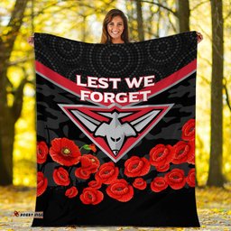 essendon bombers anzac day blanket indigenous art