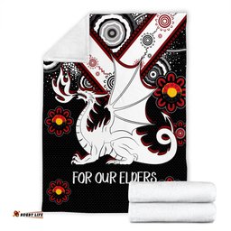 St. George Illawarra Dragons Naidoc Blanket - Custom For Our Elders Boomerangs Blanket