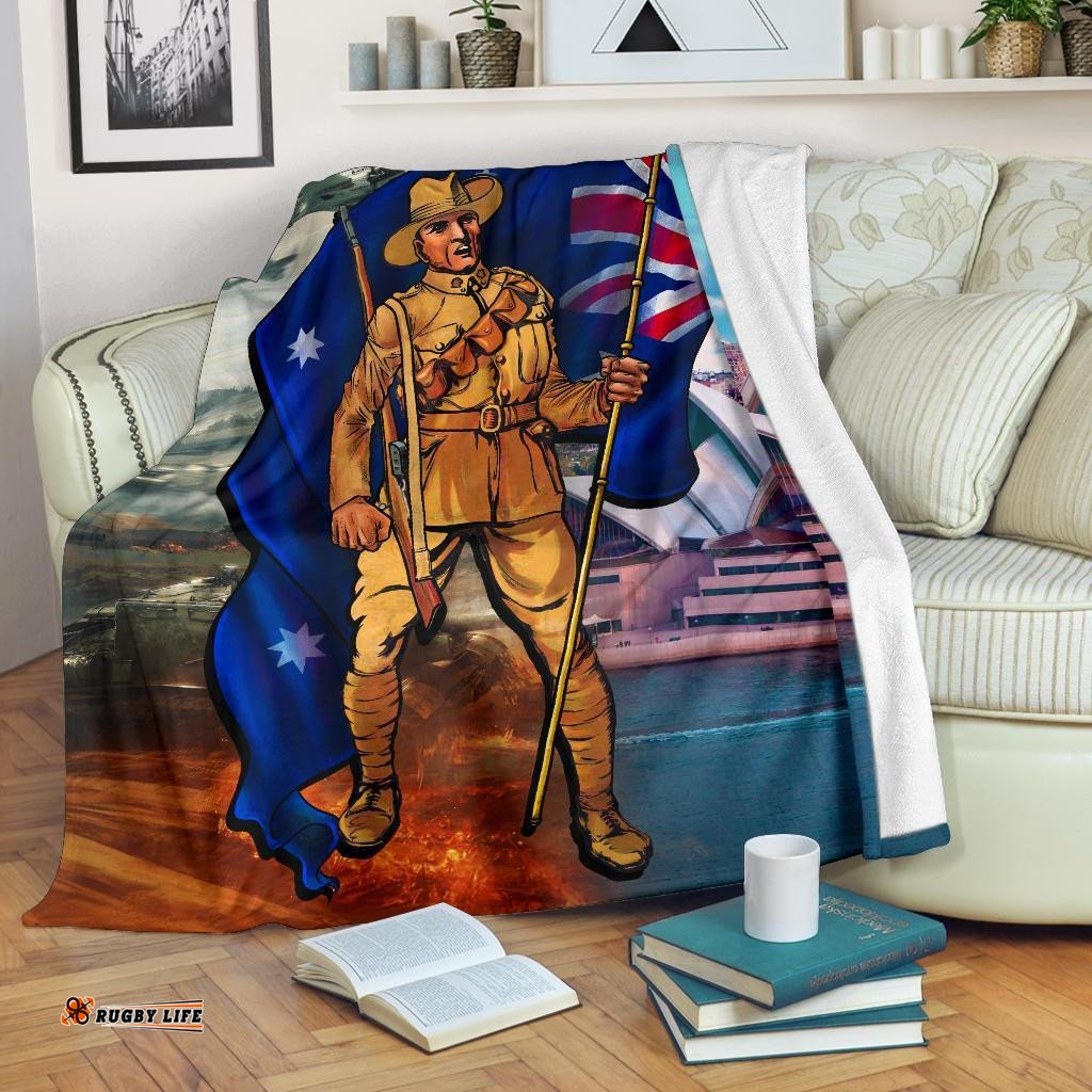 ANZAC Premium Blanket Australian Soldier