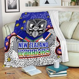 New Zealand Warriors Custom Blanket - Team With Dot And Star Patterns For Tough Fan Blanket