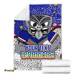 New Zealand Warriors Custom Blanket - Team With Dot And Star Patterns For Tough Fan Blanket