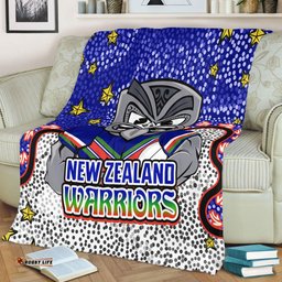 New Zealand Warriors Custom Blanket - Team With Dot And Star Patterns For Tough Fan Blanket