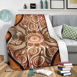 Australia Aboriginal Inspired Blanket - Aboriginal Dot Art Background