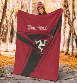 Custom Text Isle Of Man Rugby Personalised Premium Blanket Isle Of Man Rugby