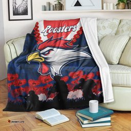 roosters anzac 2022 premium blanket we will remember them