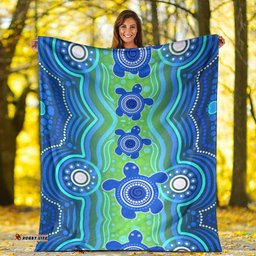 Aussie Aboriginal Premium Blanket Sea Turtle