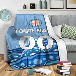 custom personalised melbourne blanket indigenous dot painting art