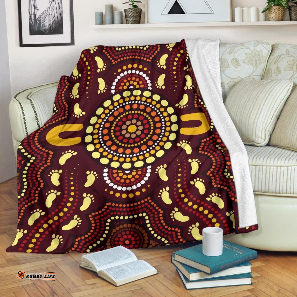 Premium Blanket Indigenous Circle Footprint