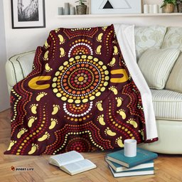 Premium Blanket Indigenous Circle Footprint