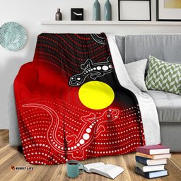 Aboriginal Premium Blanket Two Indigenous Lizard