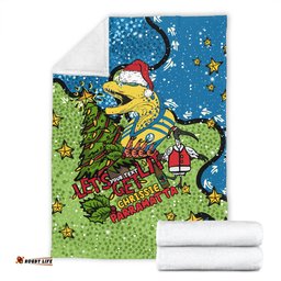 Parramatta Eels Christmas Custom Blanket - Let's Get Lit Chrisse Pressie Blanket