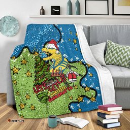Parramatta Eels Christmas Custom Blanket - Let's Get Lit Chrisse Pressie Blanket