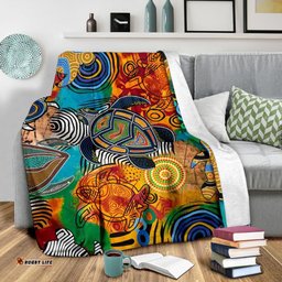 Aboriginal Premium Blanket Turtle Indigenous Art