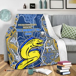 Parramatta Eels Grand Final Custom Blanket - Custom Parramatta Eels With Contemporary Style Of Aboriginal Painting Blanket