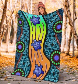 Premium Blanket Aboriginal Turtle