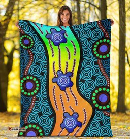 Premium Blanket Aboriginal Turtle
