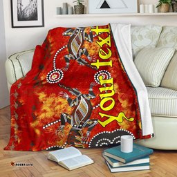 Custom Blankets Aboriginal Crocodile And Kangaroo