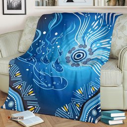 Premium Blanket Indigenous Ocean Fishing