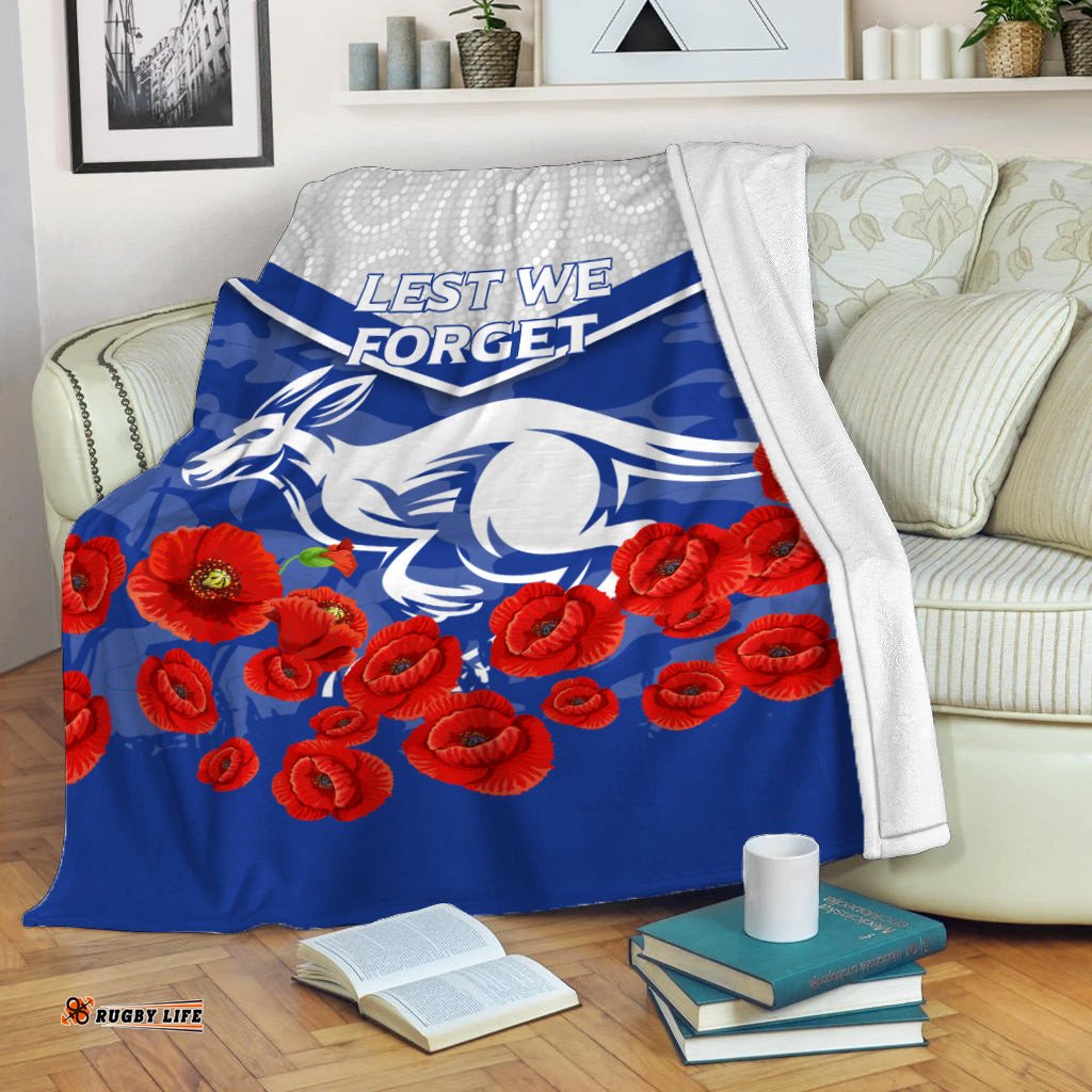Kangaroos ANZAC Day Indigenous Art Blanket