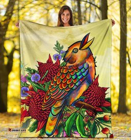 Premium Blanket Australia Kookaburra With Waratah