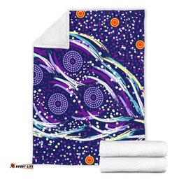 Australia Aboriginal Blanket - Purple Dot Dreamtime Blanket