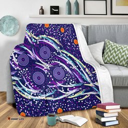 Australia Aboriginal Blanket - Purple Dot Dreamtime Blanket