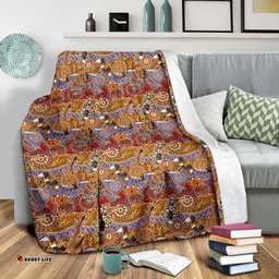 Premium Blanket Aboriginal Patterns Blanket Australian Animals