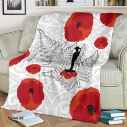 ANZAC Maori Premium Blanket Silver Fern Lest For Get