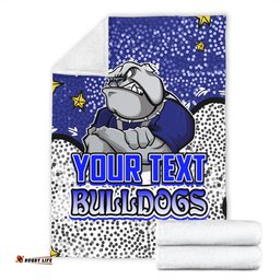 Canterbury-Bankstown Bulldogs Custom Blanket - Team With Dot And Star Patterns For Tough Fan Blanket