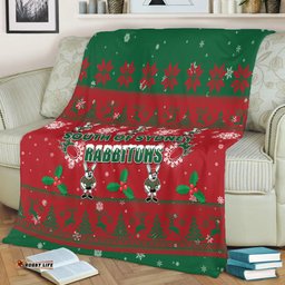 South Sydney Rabbitohs Blanket - South Sydney Rabbitohs Special Ugly Christmas Blanket
