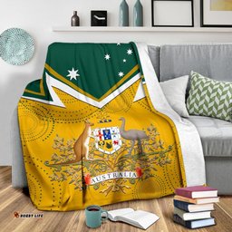 Premium Blanket Australian Coat Of Arms National Color
