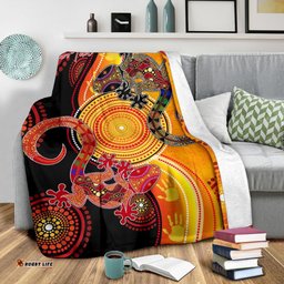 aboriginal personalised premium blanket couple aboriginal lizards