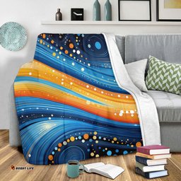 Australia Dreaming Aboriginal Blanket - Aboriginal Indigenous Dot Painting Dream Art Inspired Blanket