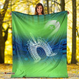 Torres Strait Islands Blanket Indigenous Dot Painting Art