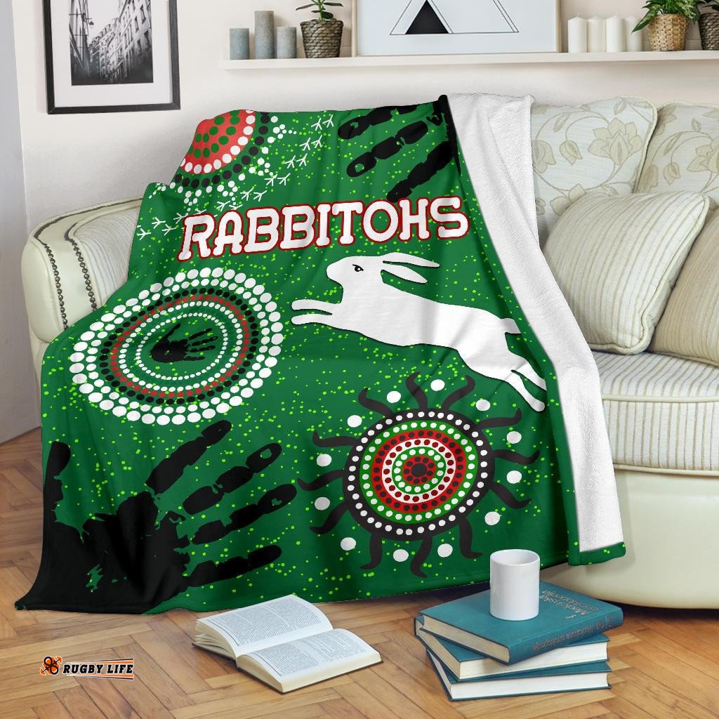 South Sydney Rabbitohs Indigenous Premium Blanket Country Style