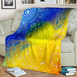 Aboriginal Premium Blanket Indigenous Fishing