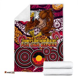Manly Warringah Sea Eagles Naidoc Blanket - Custom For Our Elders Blanket