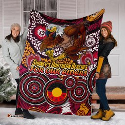 Manly Warringah Sea Eagles Naidoc Blanket - Custom For Our Elders Blanket