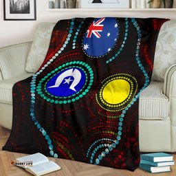 premium blanket aboriginal dot painting flag