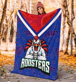 Sydney Roosters Indigenous Premium Blanket Prairie Style No.1