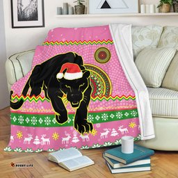 Penrith Panthers Premium Blanket - Australia Ugly Xmas With Aboriginal Patterns For Die Hard Fans