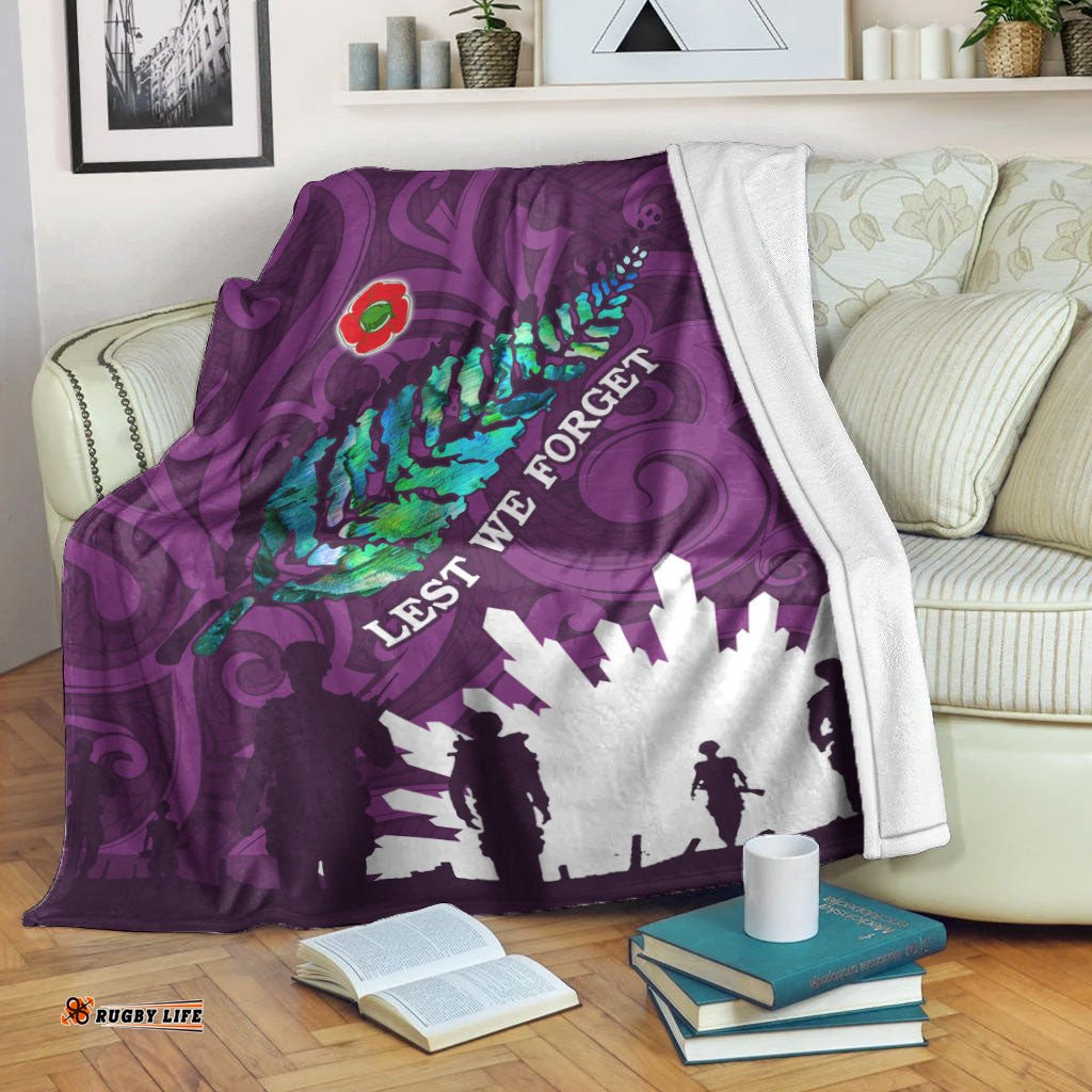vibehoodie blanket new zealand anzac walking in the sun purple premium blanket