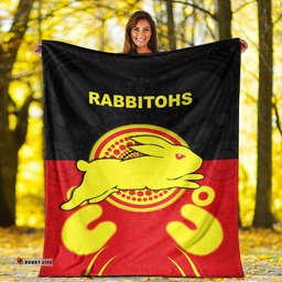 rabbitohs indigenous premium blanket style aboriginal flag