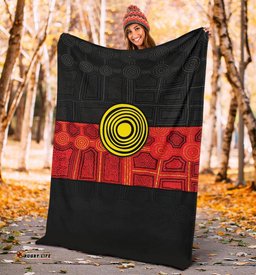 Aboriginal Premium Blanket Aussie Indigenous Flag